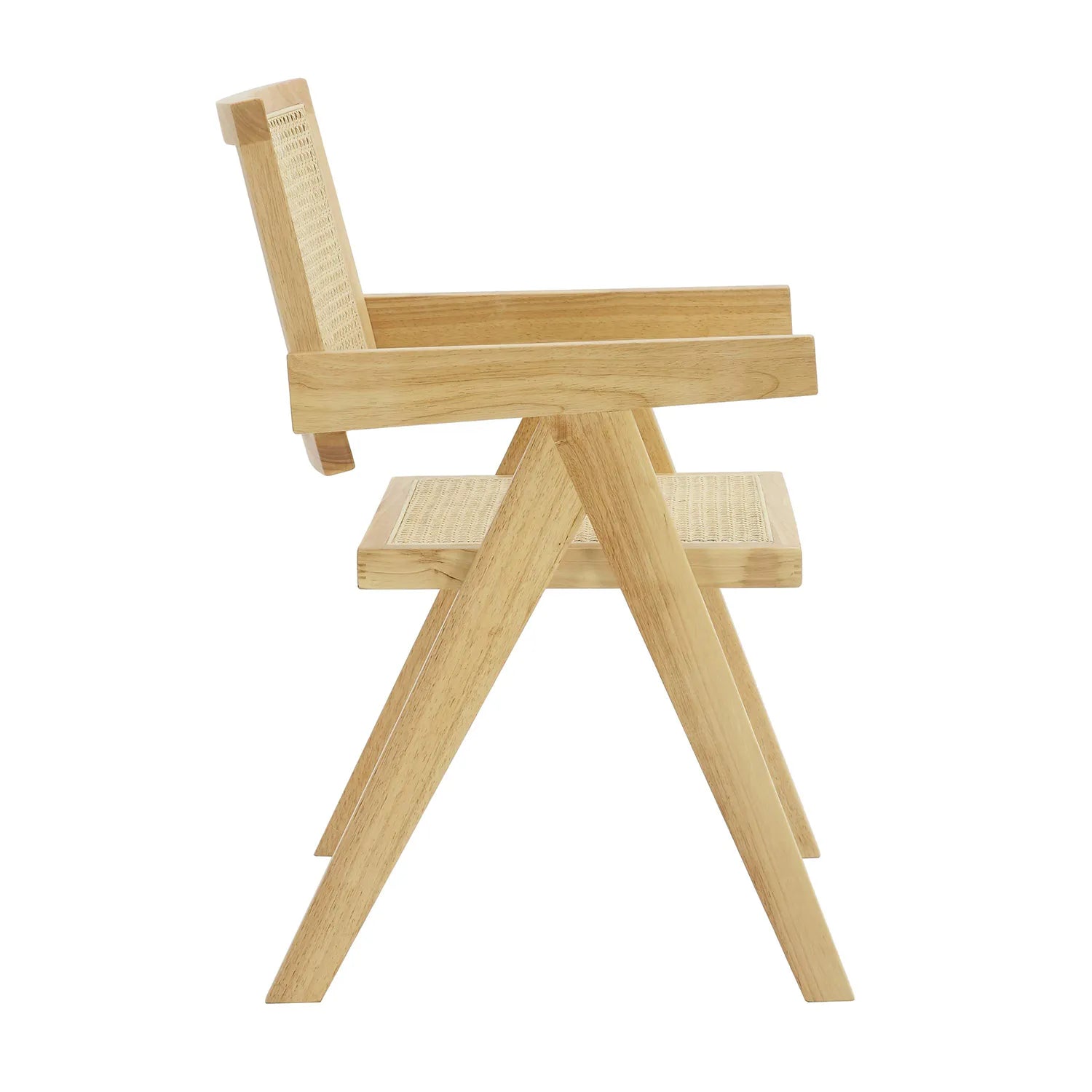 Cody Natural Wood and Neutral Rattan Dining Armchair – Set of 2 - Pendle Village Furniture
