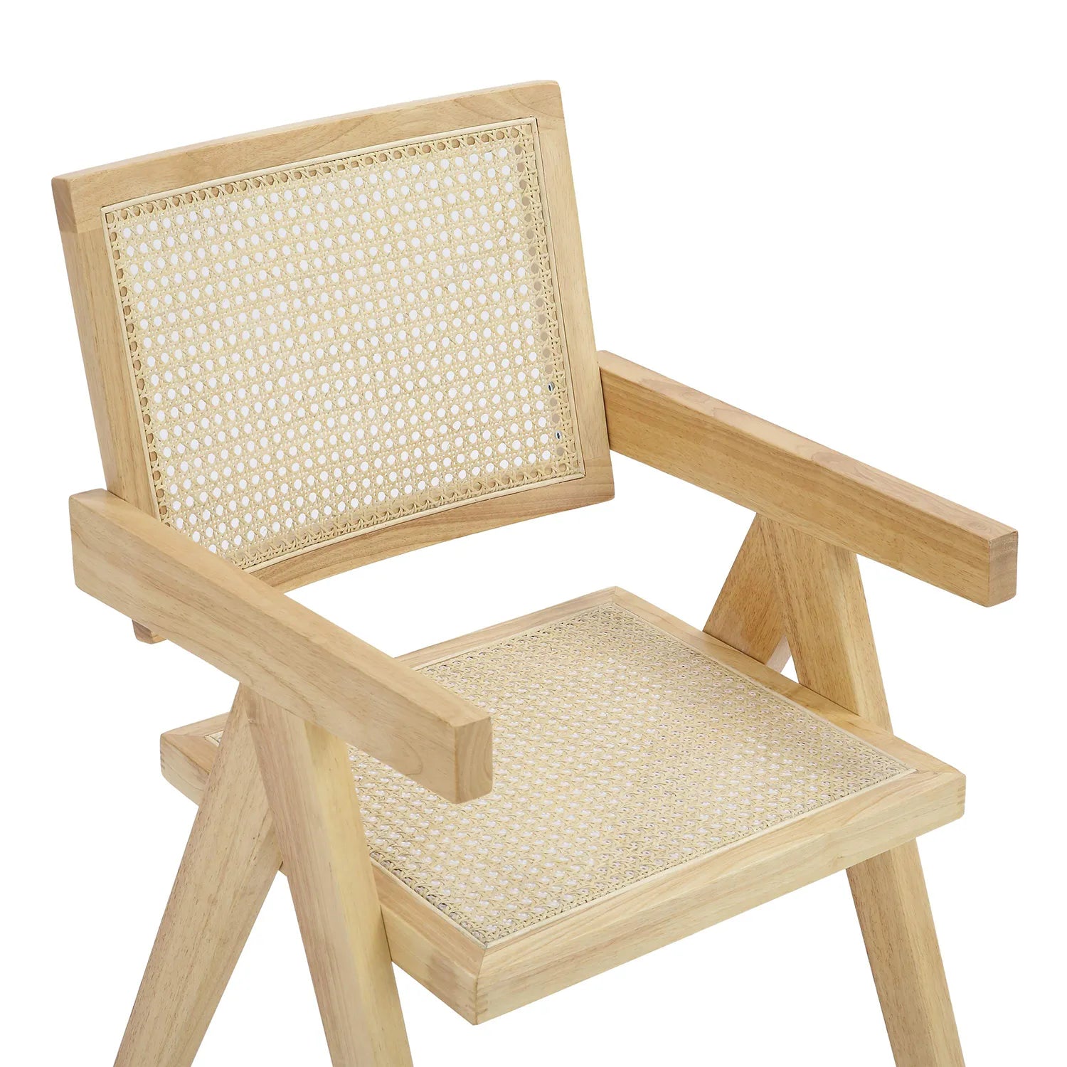 Cody Natural Wood and Neutral Rattan Dining Armchair – Set of 2 - Pendle Village Furniture
