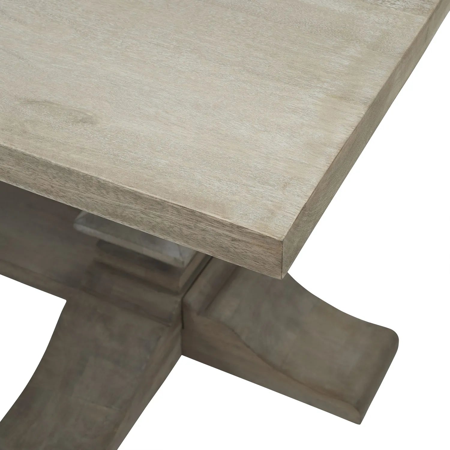 Copgrove Luxury Dining Set – Bleached Hardwood Table & 6 Éloise Grey Chairs - Pendle Village Furniture