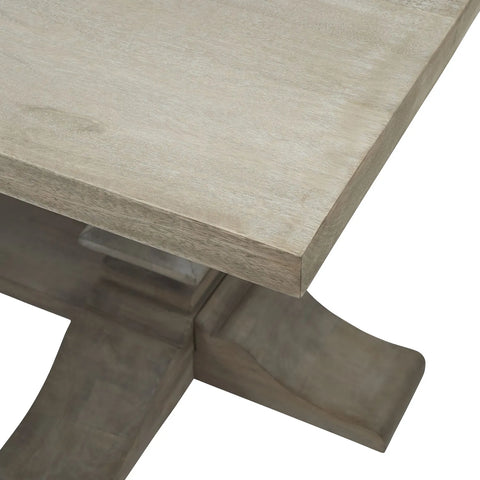 Copgrove Luxury Dining Set – Bleached Hardwood Table & 6 Éloise Grey Chairs - Pendle Village Furniture