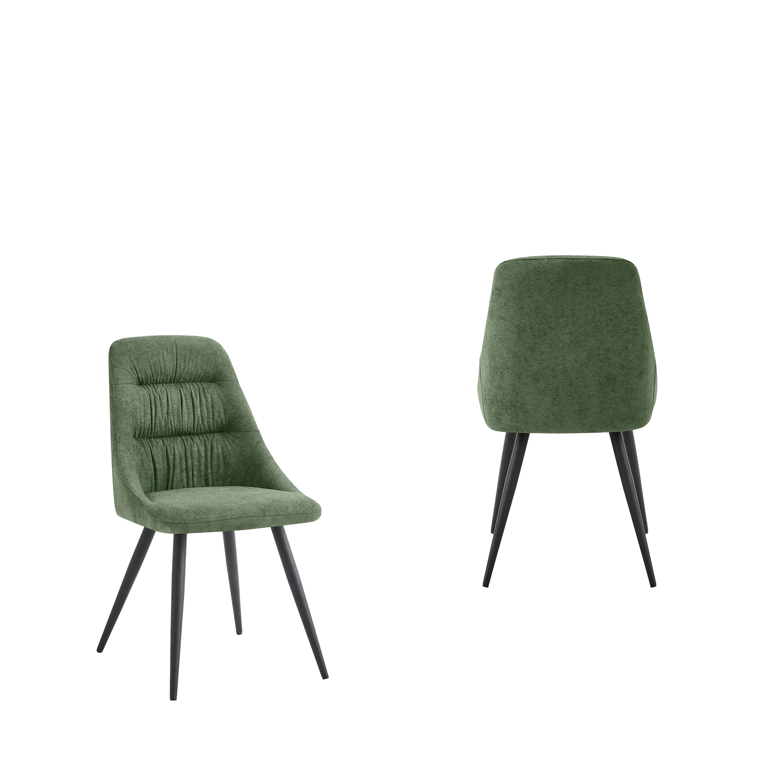 Corinth Linen Effect Green Dining Chairs - Set of 4