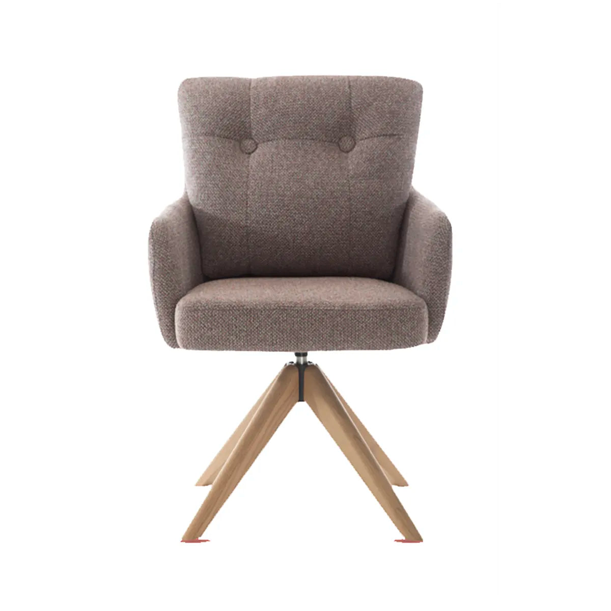 Cotswold Silver Grey Fabric Swivel Dining Armchairs – Set of 4