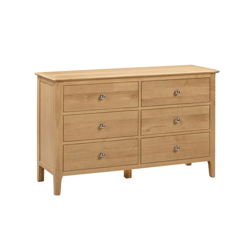 Cotswold Solid Oak 6 Drawer Wide Chest