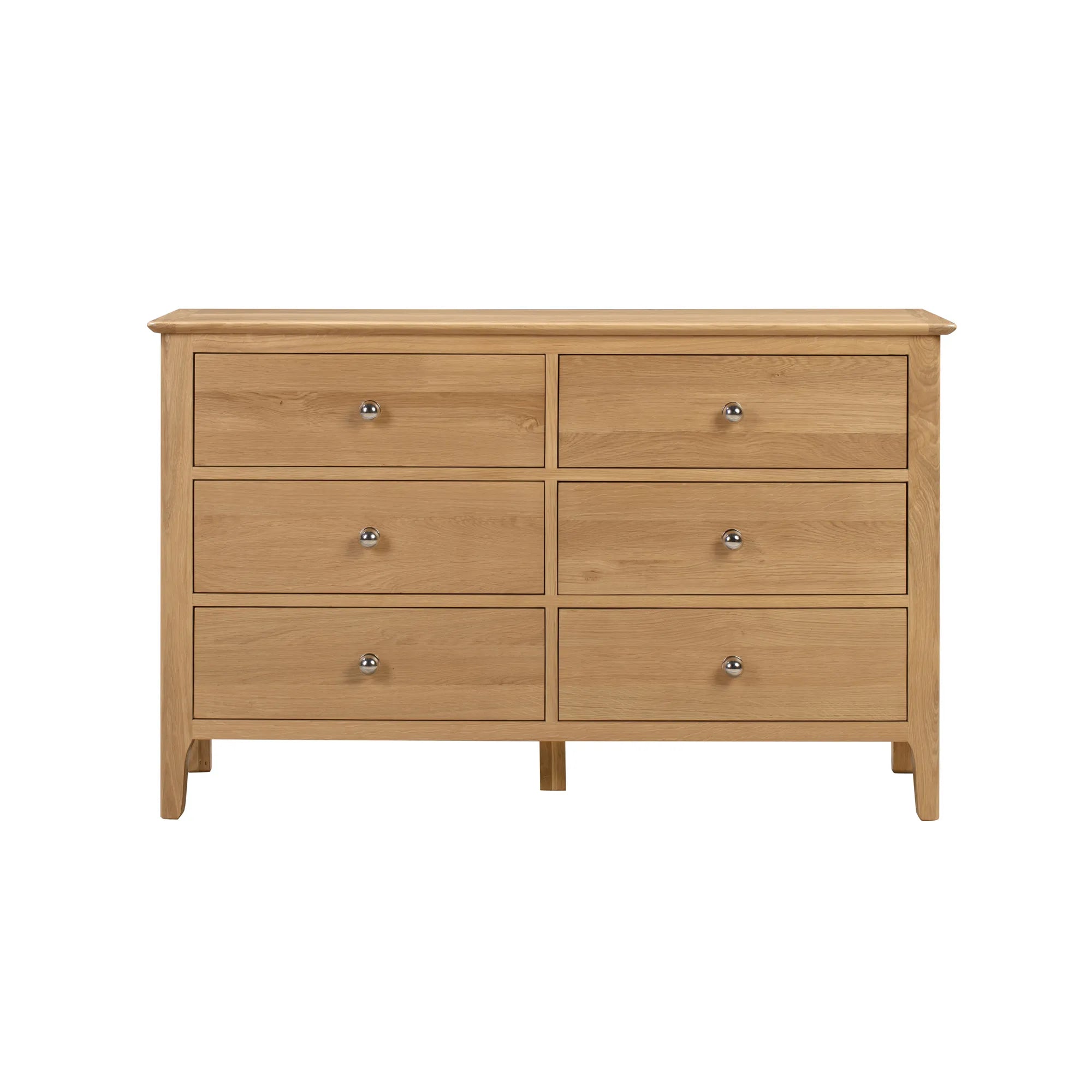 Cotswold Solid Oak 6 Drawer Wide Chest