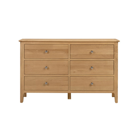 Cotswold Solid Oak 6 Drawer Wide Chest