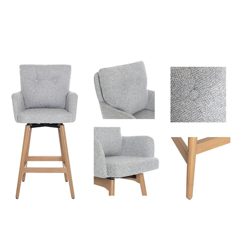Cotswold Fabric Upholstered Counter Stools – Set of 2