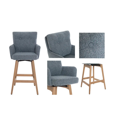Cotswold Fabric Upholstered Counter Stools – Set of 2