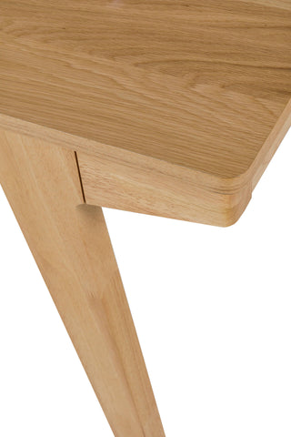 Parker 160cm Light Oak Dining Table Set - Rounded Corners