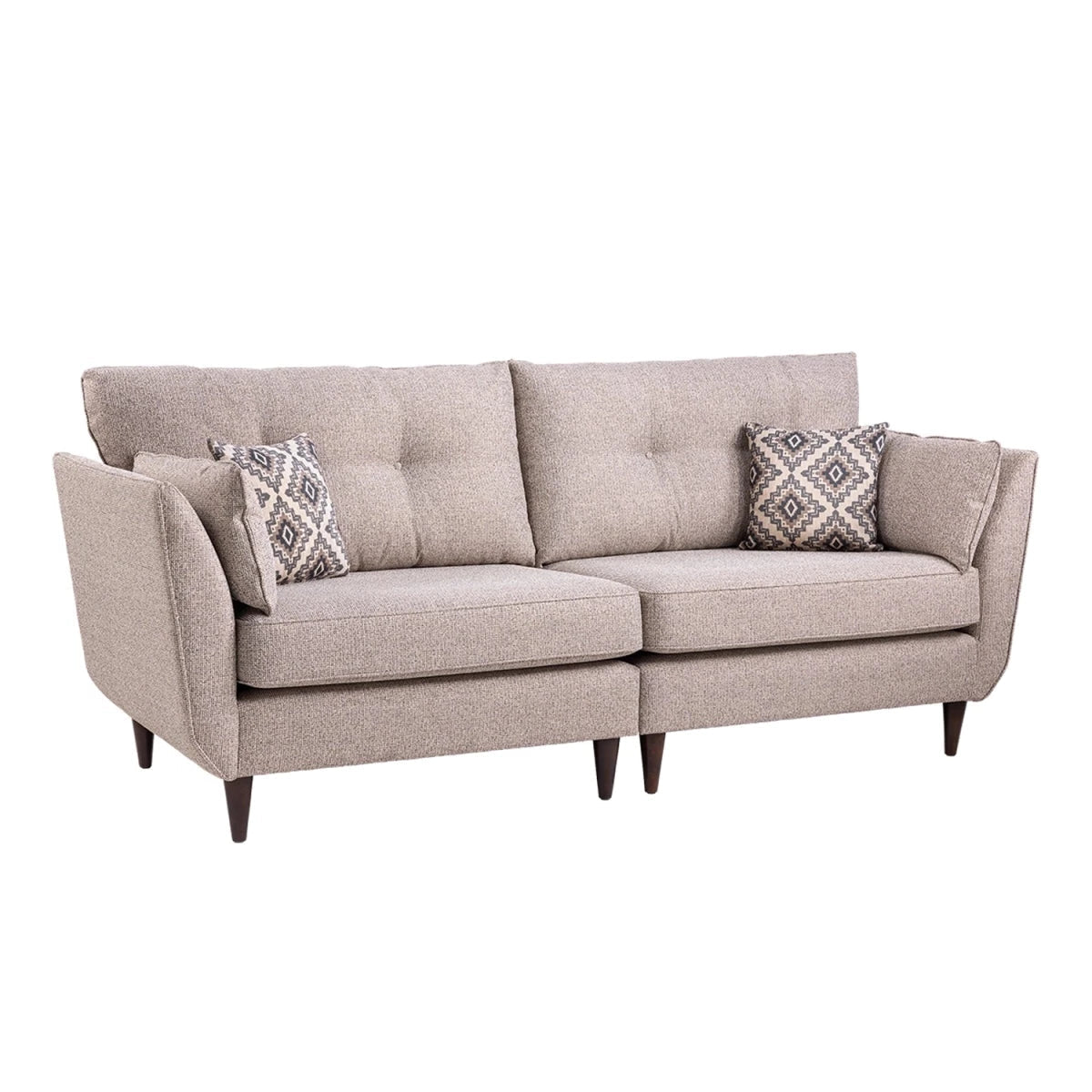 Crawley Alanah 4 seater fabric sofa with high legs and modern design.