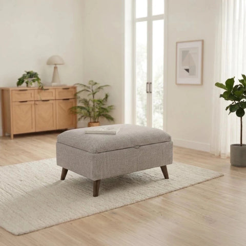 Crawley Alanah footstool with hidden storage and sleek style.