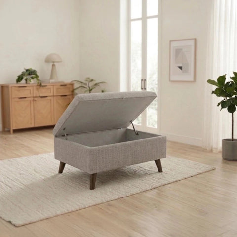 Crawley Alanah footstool with hidden storage and sleek style.