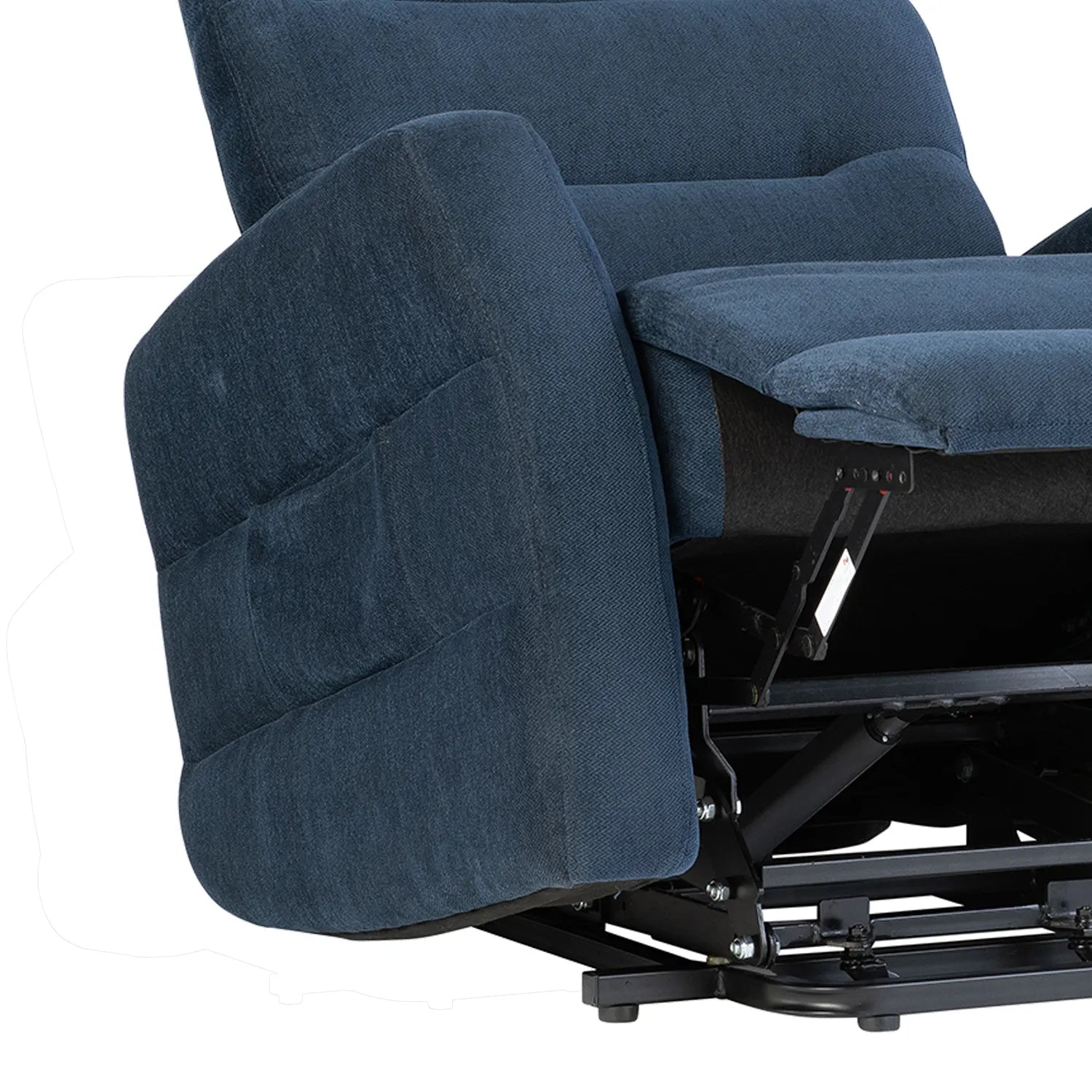 Crewe Blue Fabric Tilt and Rise Electric Recliner Chair - Pendle Village Furniture