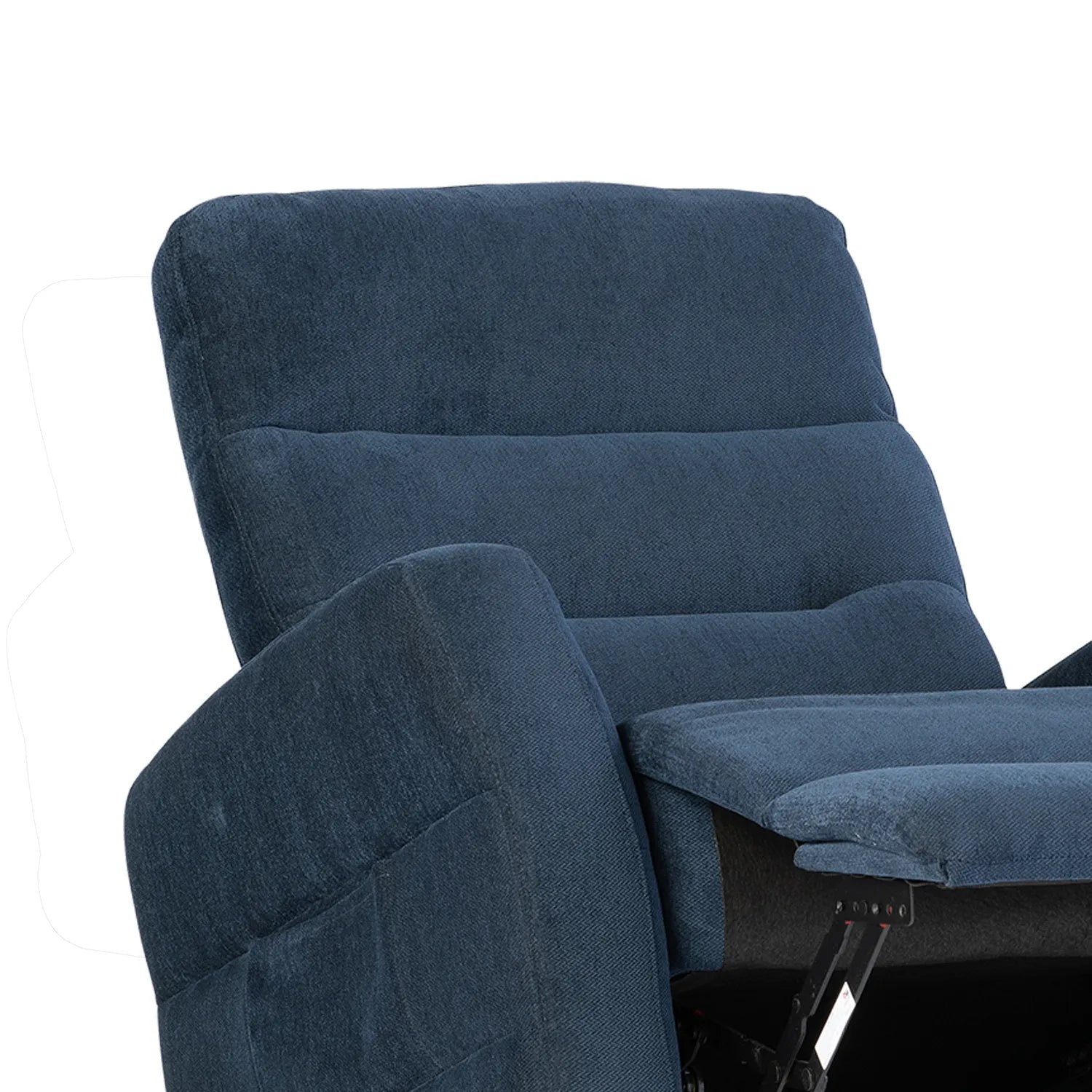 Crewe Blue Fabric Tilt and Rise Electric Recliner Chair - Pendle Village Furniture