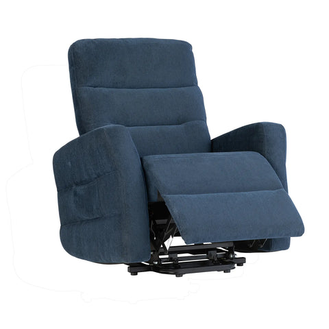 Crewe Blue Fabric Tilt and Rise Electric Recliner Chair - Pendle Village Furniture