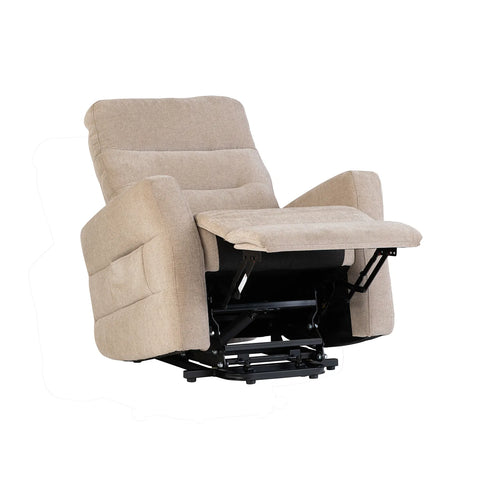 Crewe Mink Fabric Tilt and Rise Electric Recliner Chair - Pendle Village Furniture