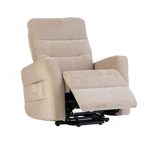 Crewe Mink Fabric Tilt and Rise Electric Recliner Chair - Pendle Village Furniture