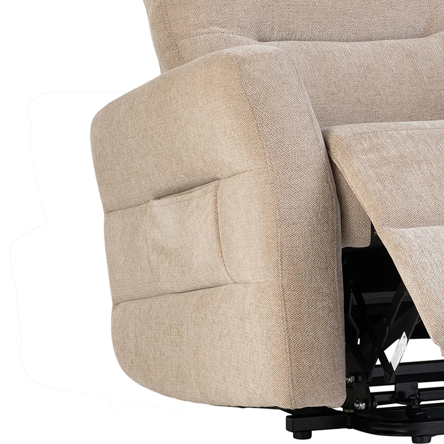 Crewe Mink Fabric Tilt and Rise Electric Recliner Chair - Pendle Village Furniture