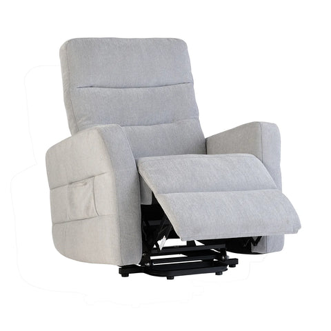 Crewe Silver Fabric Tilt and Rise Electric Recliner Chair - Pendle Village Furniture