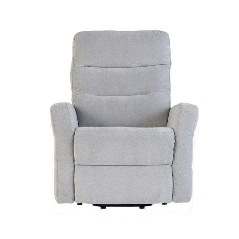 Crewe Silver Fabric Tilt and Rise Electric Recliner Chair - Pendle Village Furniture