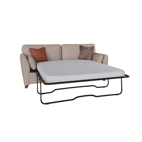 Cromwell Blue Linen Fabric Sofabed. Choose from Light Grey, Biscuit and Blue - Sofa into Sofabed 