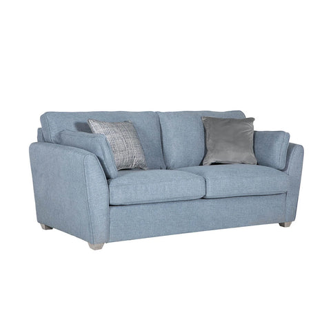 Cromwell Blue Linen Fabric Sofabed. Choose from Light Grey, Biscuit and Blue 