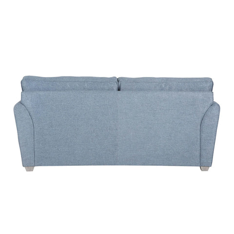 Cromwell Blue Linen Fabric Sofabed. Choose from Light Grey, Biscuit and Blue - Back View of Sofabed
