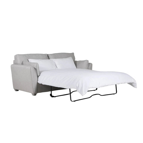 Cromwell Blue Linen Fabric Sofabed. Choose from Light Grey, Biscuit and Blue - Sofa into Sofabed