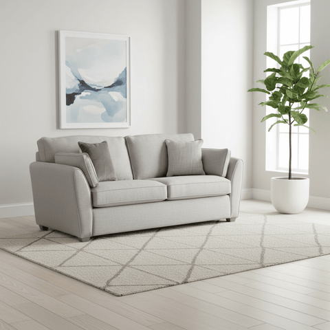 Cromwell Light Grey Linen Fabric Sofabed