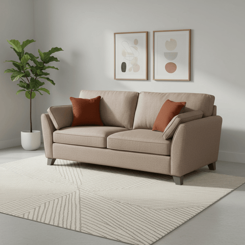 Cromwell Biscuit Linen Fabric Sofa