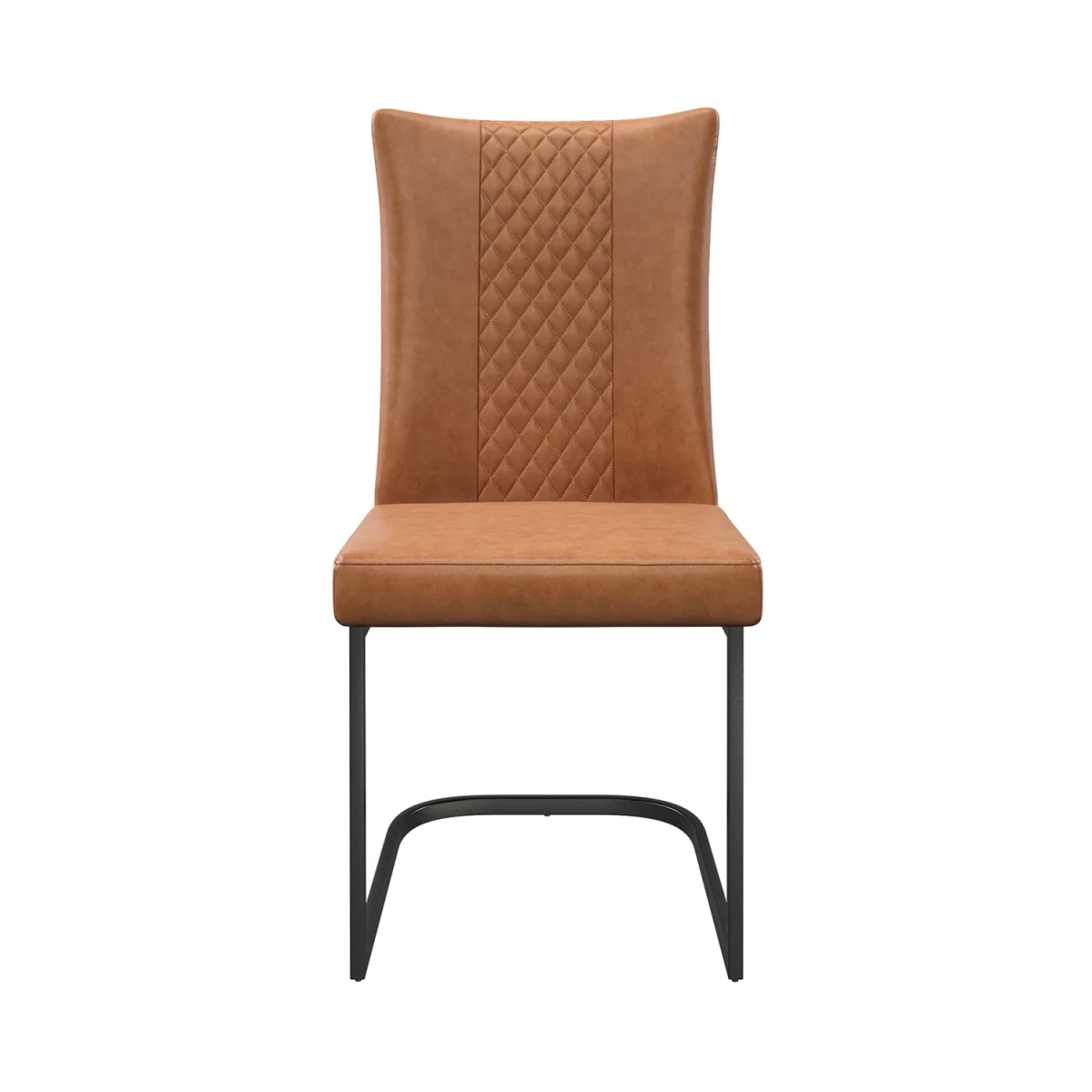 Cuneo Tan Faux Leather Dining Chairs – Set of 4. Also available in Antique Grey