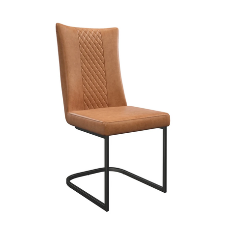 Cuneo Tan Faux Leather Dining Chairs – Set of 4