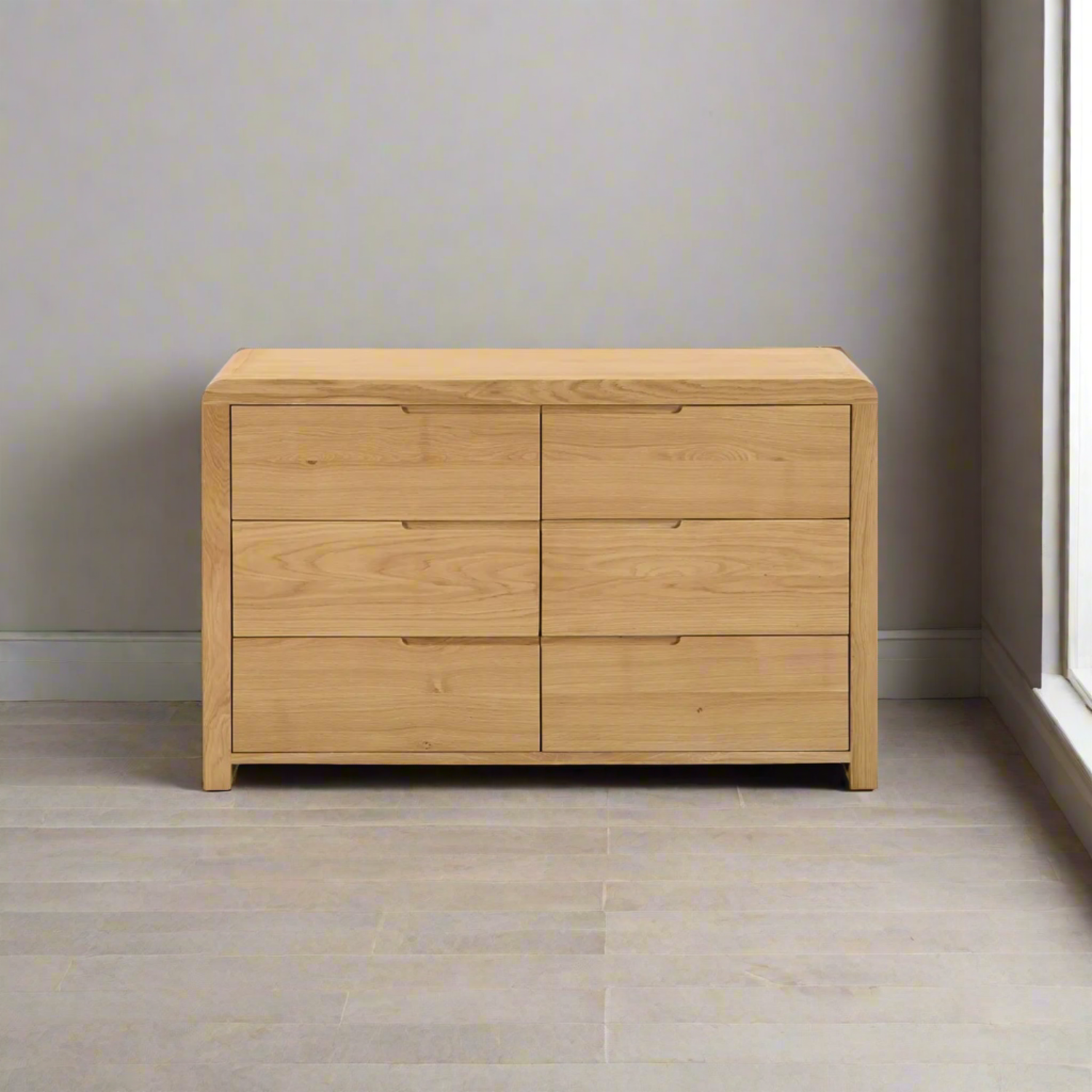 Oak veneer chest of drawers sales