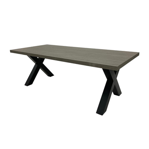 Hilton 220cm Grey Oak Effect Dining Table