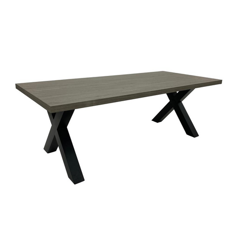 Hilton 220cm Grey Oak Effect Dining Table