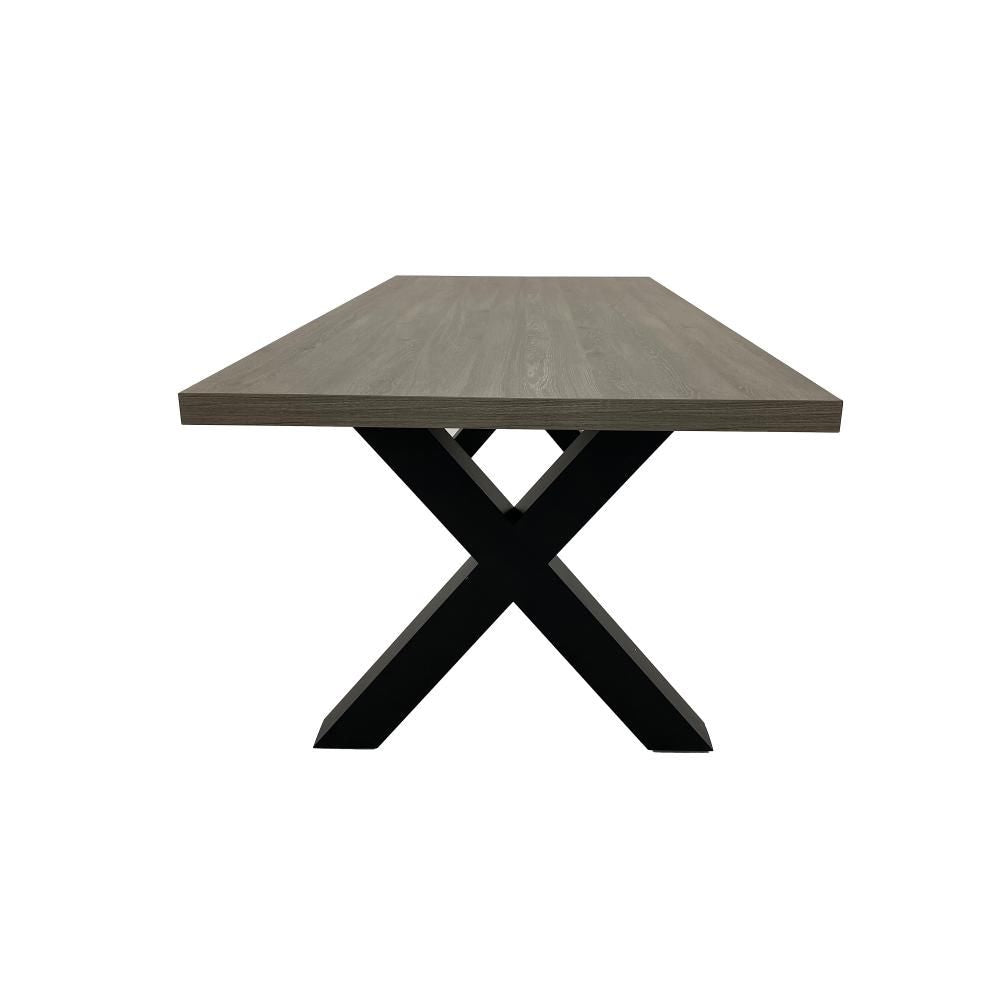 Hilton 220cm Grey Oak Effect Dining Table