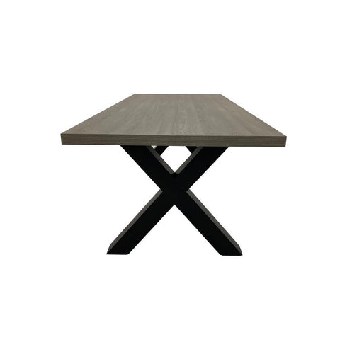Hilton 220cm Grey Oak Effect Dining Table