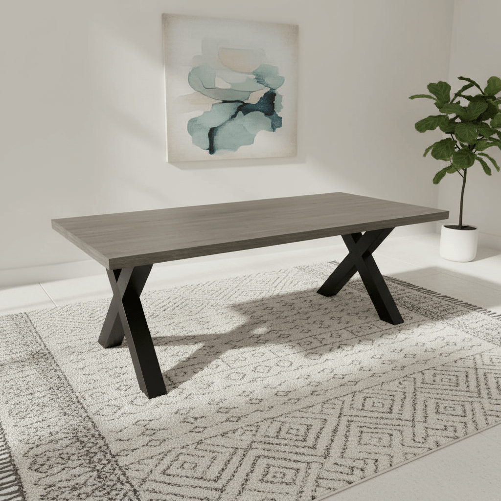 Hilton 180cm Grey Oak Effect Dining Table