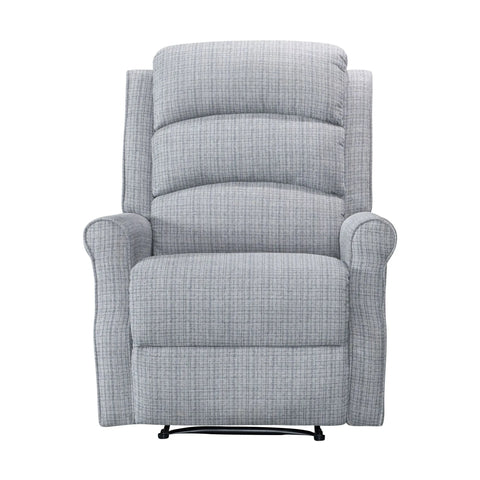 Daxter Grey Chenille Manual Recliner Armchair - Pendle Village Furniture