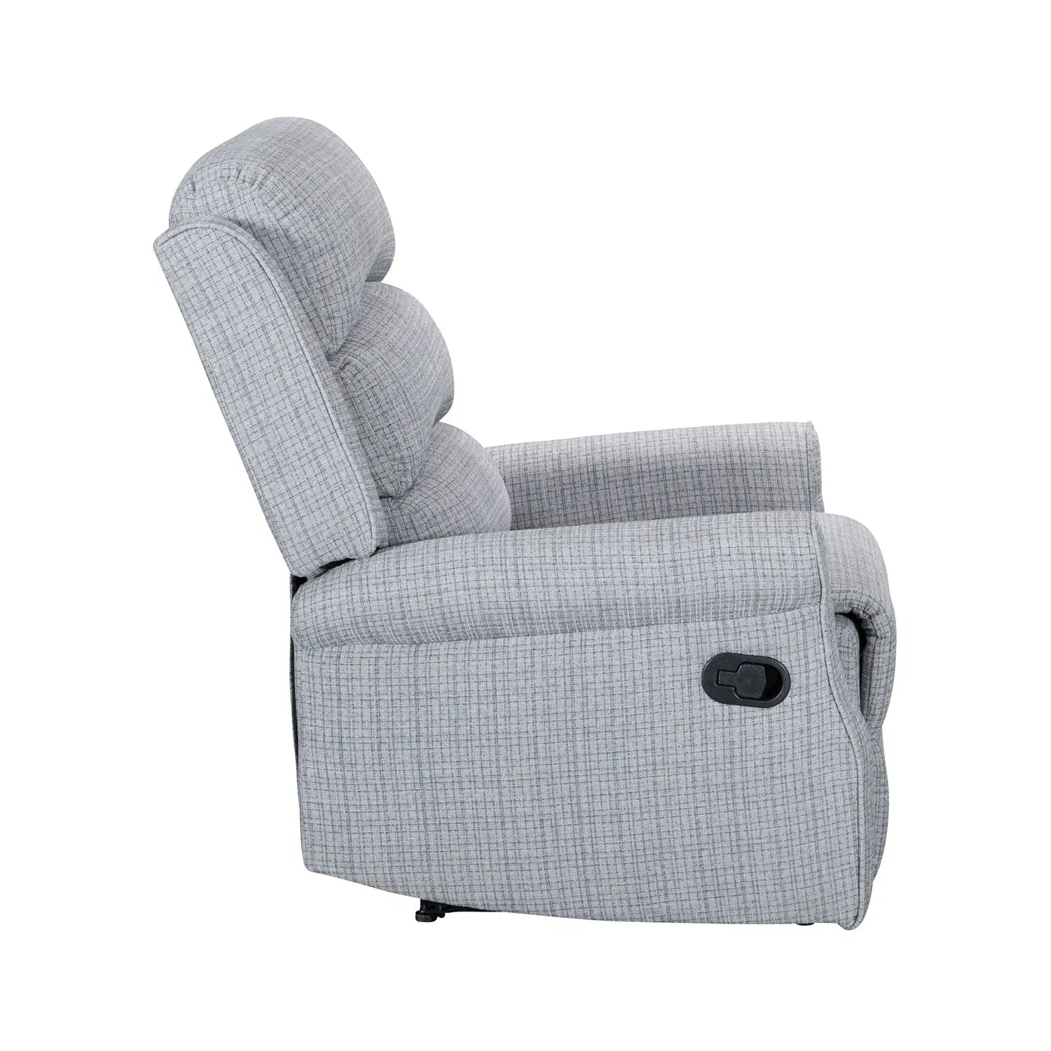 Daxter Grey Chenille Manual Recliner Armchair - Pendle Village Furniture