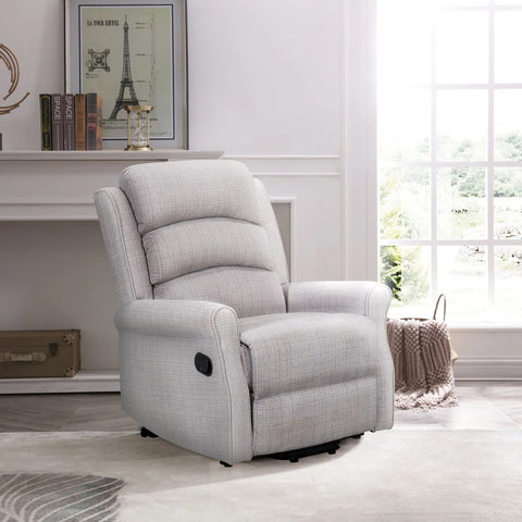 Daxter Natural Chenille Manual Recliner Armchair - Pendle Village Furniture