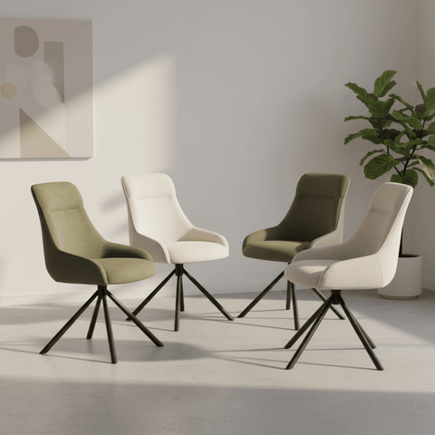Beatrix Swivel Dining Chairs – Set of 4, 6 or 8