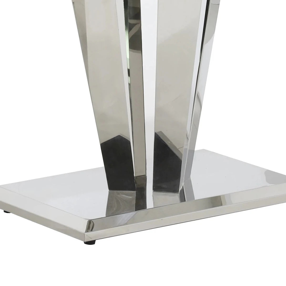 Small marble dining table 120cm chrome frame