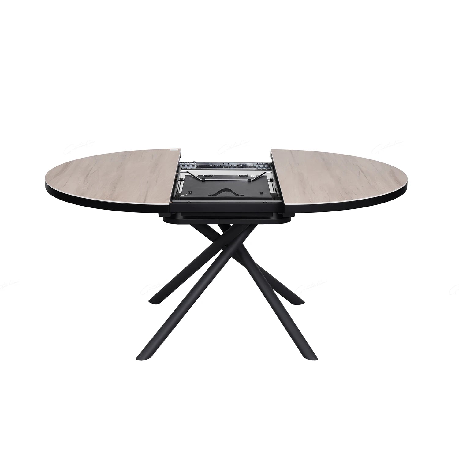 Delta English Oak Ceramic Round to Oval Extending Dining Table - Pendle Village Furniture