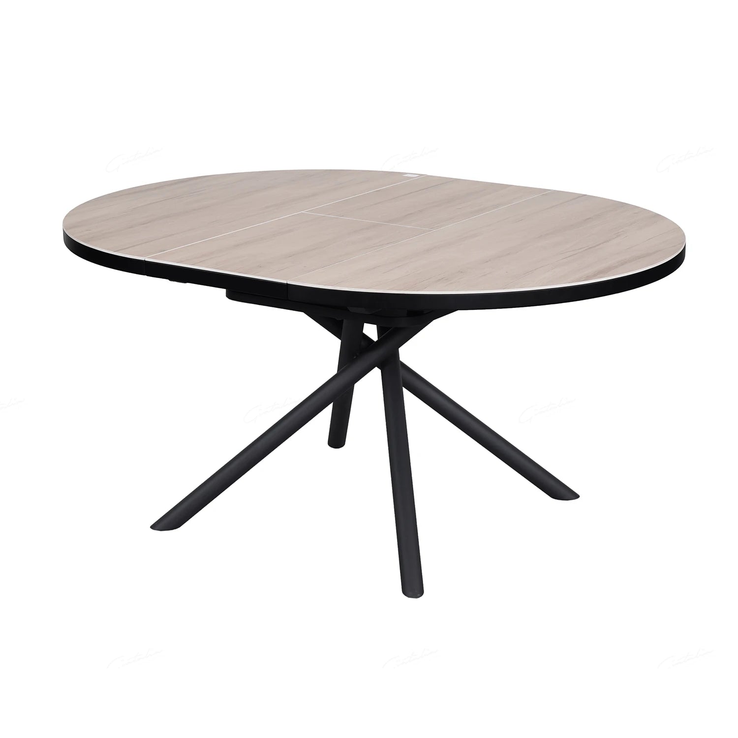 Delta English Oak Ceramic Round to Oval Extending Dining Table - Pendle Village Furniture