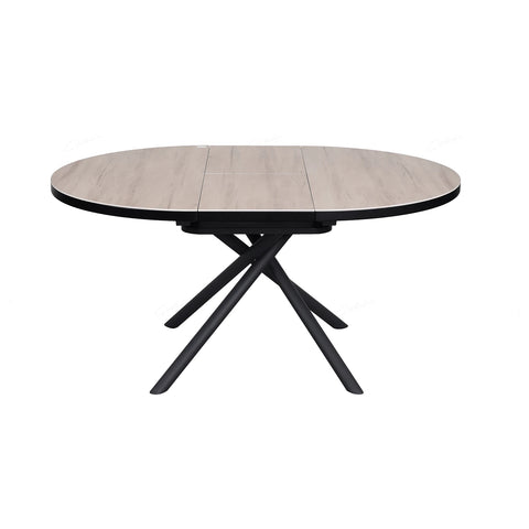 Delta English Oak Ceramic Round to Oval Extending Dining Table - Pendle Village Furniture