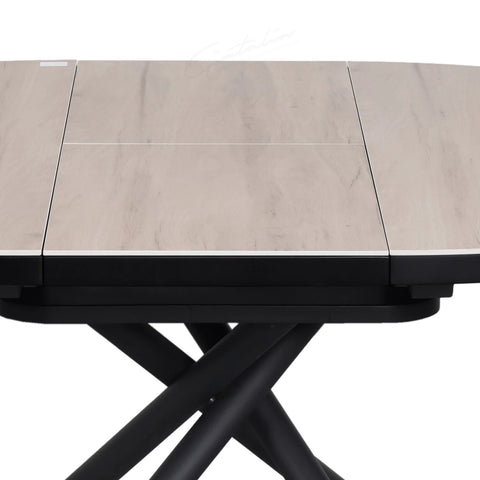 Delta English Oak Ceramic Round to Oval Extending Dining Table - Pendle Village Furniture