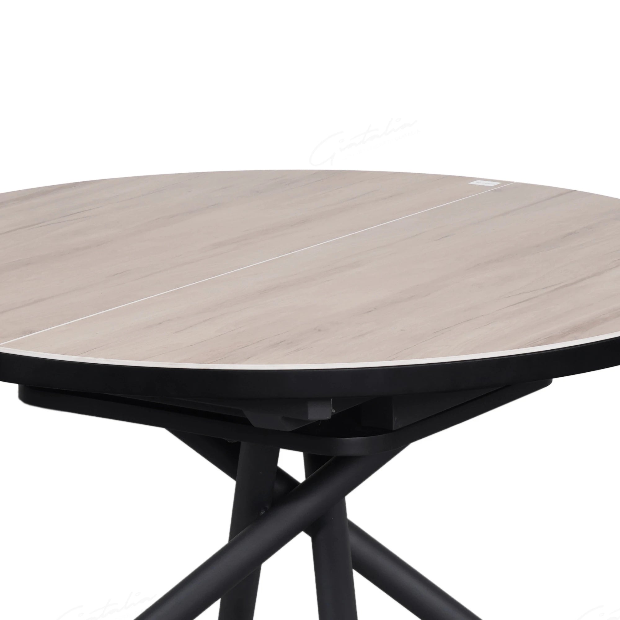 Delta English Oak Ceramic Round to Oval Extending Dining Table - Pendle Village Furniture