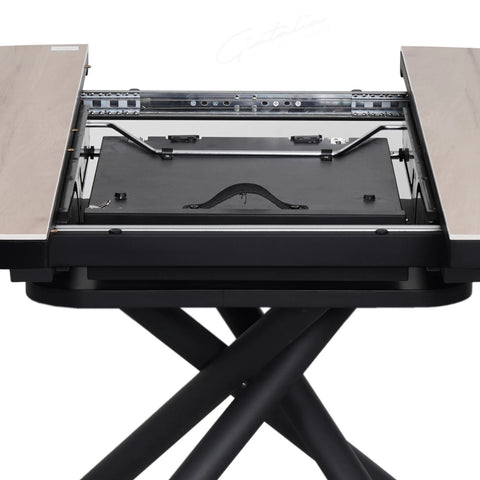 Delta English Oak Ceramic Round to Oval Extending Dining Table - Pendle Village Furniture