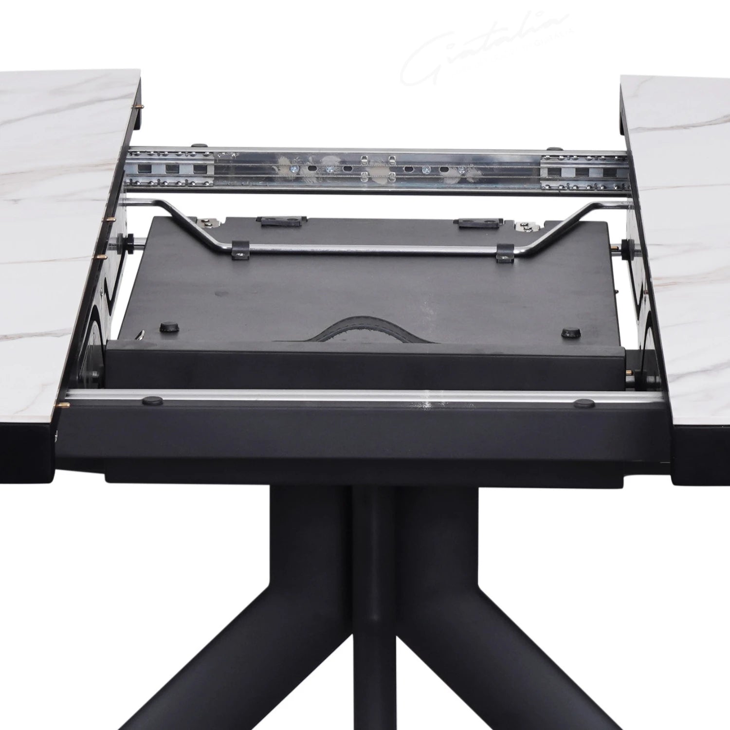 Delta White Round to Oval Extending Dining Table - Pendle Village Furniture