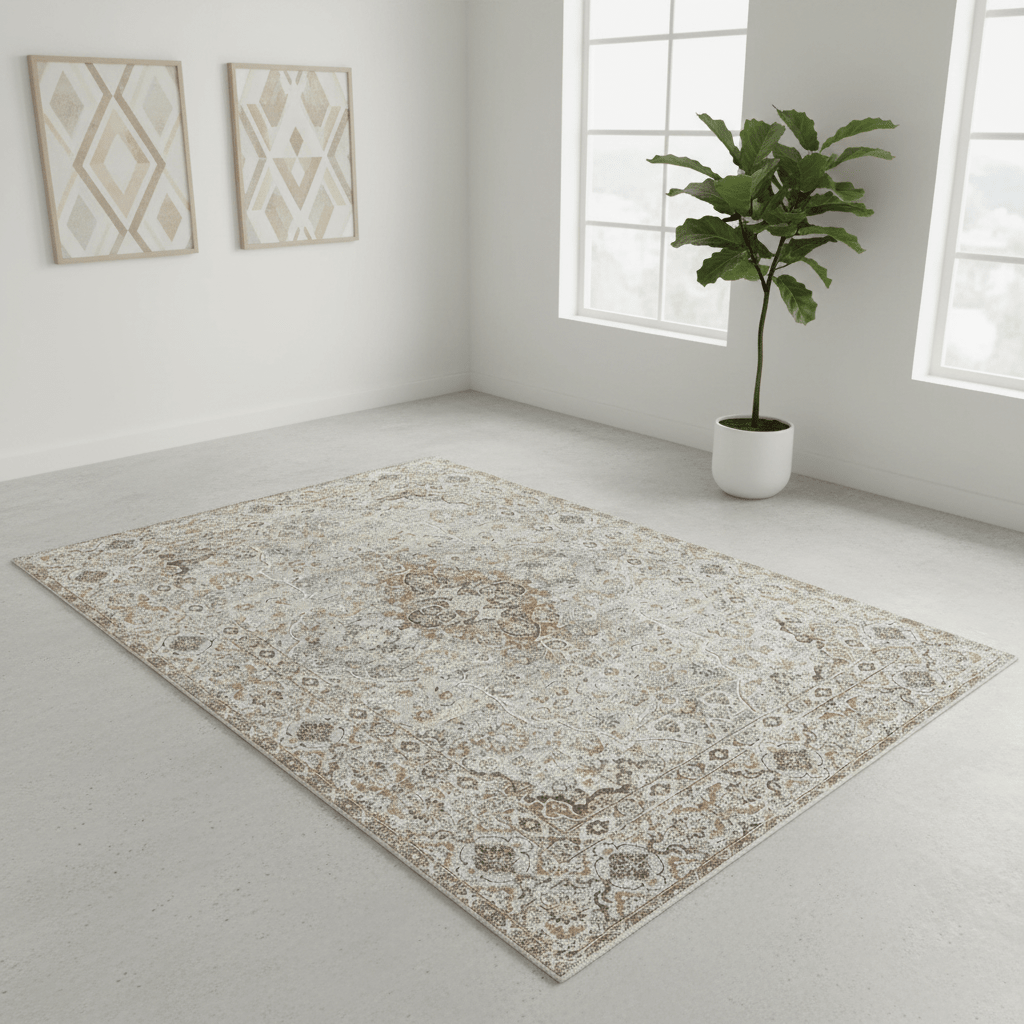 Da Vinci Elmund Grey Terracotta Traditional Rug